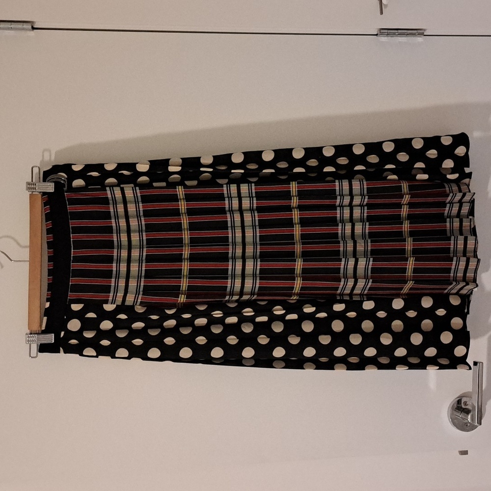 Zara Women's Polka Dot/Plaid/Floral Pleated Wrap/Circle Skirt (Size XS)